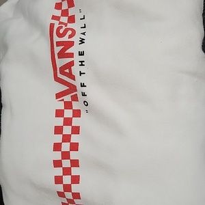 Vans Women's White and Red Graphic Top